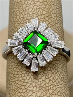 *Кольцо р.16,5 Хромдиопсид арт. SM-R02896-X-W-Gr-X-W-602 вес 3,3 г - фото 256469 *Кольцо р.16,5 Хромдиопсид арт. SM-R02896-X-W-Gr-X-W-602 вес 3,3 г - фото 256469