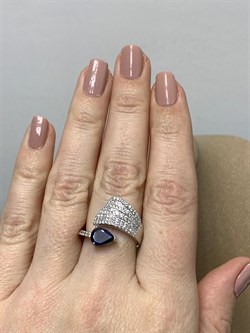 *Кольцо р.17 Иолит арт. SM-R02915-X-W-BL-X-W-759 вес 3,67 г - фото 256484