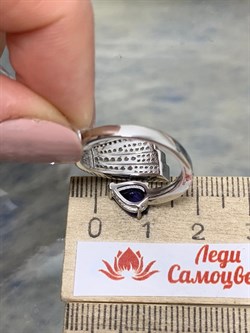 *Кольцо р.19 Иолит арт. SM-R02915-X-W-BL-X-W-772 вес 4,03 г - фото 256493