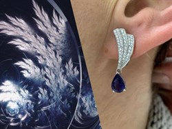 *Серьги Иолит арт. SM-E00747-X-W-BL-X-W-462 вес 4,96 г - фото 256505 *Серьги Иолит арт. SM-E00747-X-W-BL-X-W-462 вес 4,96 г - фото 256505