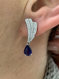 *Серьги Иолит арт. SM-E00747-X-W-BL-X-W-462 вес 4,96 г - фото 256509 *Серьги Иолит арт. SM-E00747-X-W-BL-X-W-462 вес 4,96 г - фото 256509