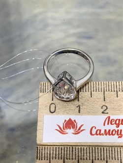 *Кольцо р.18 Горный Хрусталь арт. SM-R02897-X-W-W-X-X-773 вес 2,69 г - фото 256537