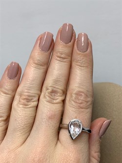 *Кольцо р.18 Горный Хрусталь арт. SM-R02897-X-W-W-X-X-773 вес 2,69 г - фото 256540