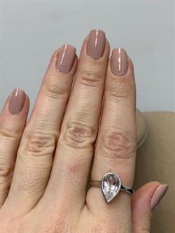 *Кольцо р.18,5 Горный Хрусталь арт. SM-R02897-X-W-W-X-X-787 вес 3,63 г - фото 256543