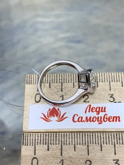 *Кольцо р.18,5 Горный Хрусталь арт. SM-R02897-X-W-W-X-X-787 вес 3,63 г - фото 256551