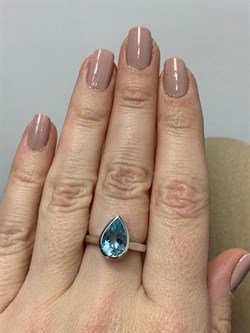*Кольцо р.17 Голубой Топаз арт. SM-R02897-X-W-SBT-X-X-626 вес 3,18 г - фото 256627 *Кольцо р.17 Голубой Топаз арт. SM-R02897-X-W-SBT-X-X-626 вес 3,18 г - фото 256627