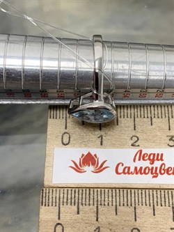 *Кольцо р.19 Голубой Топаз арт. SM-R02897-X-W-SBT-X-X-502 вес 3,21 г - фото 256659