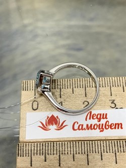 *Кольцо р.16,5 Голубой Топаз арт. SM-R02897-X-W-SBT-X-X-468 вес 2,97 г - фото 256683