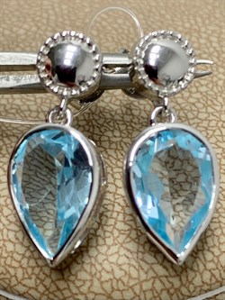 *Серьги Пусеты Голубой Топаз арт. SM-E00737-X-W-SBT-X-X-196 вес 4,68 г - фото 256689 *Серьги Пусеты Голубой Топаз арт. SM-E00737-X-W-SBT-X-X-196 вес 4,68 г - фото 256689