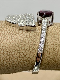 *Кольцо р.20 Родолит арт. SM-R02915-X-W-lil-X-W-747 вес 4,14 г - фото 256751