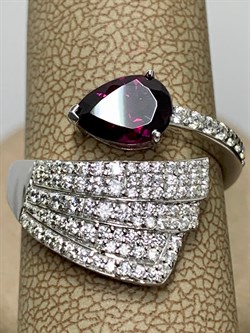 *Кольцо р.20 Родолит арт. SM-R02915-X-W-lil-X-W-747 вес 4,14 г - фото 256752