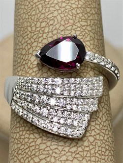 *Кольцо р.20 Родолит арт. SM-R02915-X-W-lil-X-W-747 вес 4,14 г - фото 256753