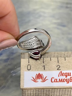*Кольцо р.20 Родолит арт. SM-R02915-X-W-lil-X-W-747 вес 4,14 г - фото 256754