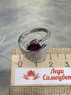 *Кольцо р.20 Родолит арт. SM-R02915-X-W-lil-X-W-747 вес 4,14 г - фото 256755