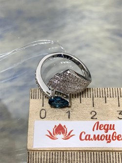 *Кольцо р.19,5 Топаз Лондон арт. SM-R02915-X-W-LB-X-W-689 вес 3,99 г - фото 256865 *Кольцо р.19,5 Топаз Лондон арт. SM-R02915-X-W-LB-X-W-689 вес 3,99 г - фото 256865