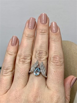 *Кольцо р.17 Голубой Топаз арт. SM-R02916-X-W-SBT-X-W-320 вес 3,67 г - фото 256984 *Кольцо р.17 Голубой Топаз арт. SM-R02916-X-W-SBT-X-W-320 вес 3,67 г - фото 256984