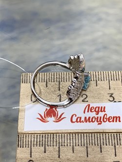 *Кольцо р.17,5 Голубой Топаз арт. SM-R02916-X-W-SBT-X-W-331 вес 4,14 г - фото 257000 *Кольцо р.17,5 Голубой Топаз арт. SM-R02916-X-W-SBT-X-W-331 вес 4,14 г - фото 257000