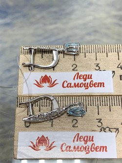 *Серьги Голубой Топаз арт. SM-E00748-X-W-SBT-X-W-043 вес 3,99 г - фото 257030 *Серьги Голубой Топаз арт. SM-E00748-X-W-SBT-X-W-043 вес 3,99 г - фото 257030