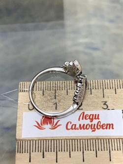 *Кольцо р.18,5 Родолит арт. SM-R02916-X-W-lil-X-W-867 вес 4,24 г - фото 257077