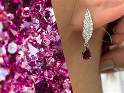 *Серьги Родолит арт. SM-E00748-X-W-lil-X-W-555 вес 3,92 г - фото 257083 *Серьги Родолит арт. SM-E00748-X-W-lil-X-W-555 вес 3,92 г - фото 257083