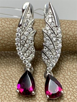 *Серьги Родолит арт. SM-E00748-X-W-lil-X-W-555 вес 3,92 г - фото 257085 *Серьги Родолит арт. SM-E00748-X-W-lil-X-W-555 вес 3,92 г - фото 257085