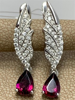 *Серьги Родолит арт. SM-E00748-X-W-lil-X-W-555 вес 3,92 г - фото 257086 *Серьги Родолит арт. SM-E00748-X-W-lil-X-W-555 вес 3,92 г - фото 257086