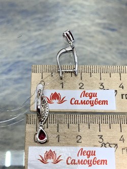 *Серьги Родолит арт. SM-E00748-X-W-lil-X-W-555 вес 3,92 г - фото 257089 *Серьги Родолит арт. SM-E00748-X-W-lil-X-W-555 вес 3,92 г - фото 257089