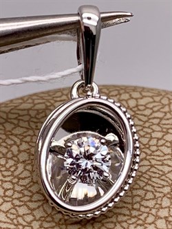 *Подвеска Белый Фианит цв Белое арт. 03-2943-00-501-1120-38-587 вес 1,22 г - фото 257159 *Подвеска Белый Фианит цв Белое арт. 03-2943-00-501-1120-38-587 вес 1,22 г - фото 257159