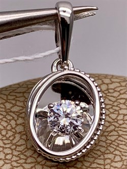 *Подвеска Белый Фианит цв Белое арт. 03-2943-00-501-1120-38-587 вес 1,22 г - фото 257160 *Подвеска Белый Фианит цв Белое арт. 03-2943-00-501-1120-38-587 вес 1,22 г - фото 257160