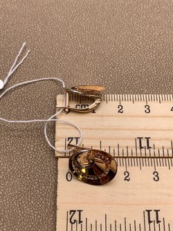 *Серьги цв Красное арт. 02-3872-00-000-1110-65-699 вес 3,38 г - фото 257227