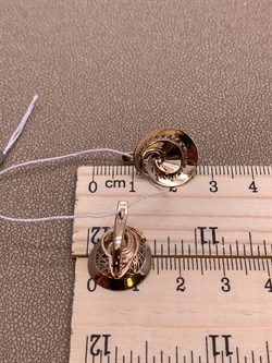 *Серьги цв Красное арт. 02-3872-00-000-1110-65-699 вес 3,38 г - фото 257228