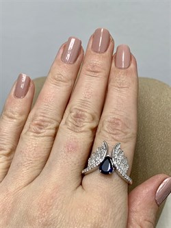 *Кольцо р.18,5 Иолит арт. SM-R02916-X-W-BL-X-W-004 вес 4,17 г - фото 257406