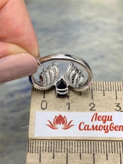 *Кольцо р.18,5 Иолит арт. SM-R02916-X-W-BL-X-W-004 вес 4,17 г - фото 257416