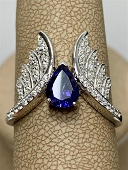 *Кольцо р.18,5 Иолит арт. SM-R02916-X-W-BL-X-W-004 вес 4,17 г - фото 257419