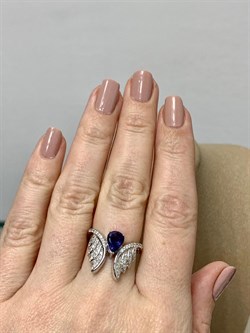 *Кольцо р.17 Иолит арт. SM-R02916-X-W-BL-X-W-980 вес 3,86 г - фото 257422