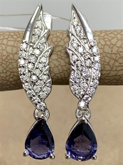 *Серьги Иолит арт. SM-E00748-X-W-BL-X-W-679 вес 3,88 г - фото 257442