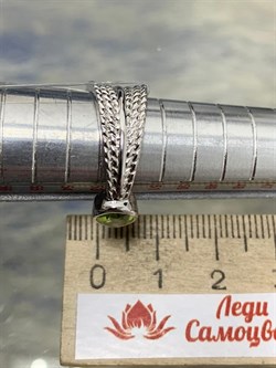 *Кольцо р.18,5 Хризолит арт. SM-R02900-X-W-S-X-X-876 вес 6,85 г - фото 257583 *Кольцо р.18,5 Хризолит арт. SM-R02900-X-W-S-X-X-876 вес 6,85 г - фото 257583