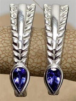 *Серьги Танзанит арт. SM-E00738-X-W-TN-X-X-611 вес 4,36 г - фото 257631 *Серьги Танзанит арт. SM-E00738-X-W-TN-X-X-611 вес 4,36 г - фото 257631