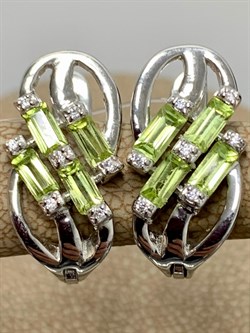 *Серьги Хризолит арт. SM-E00744-X-W-SO-X-W-937 вес 4,65 г - фото 257705 *Серьги Хризолит арт. SM-E00744-X-W-SO-X-W-937 вес 4,65 г - фото 257705