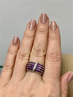 *Кольцо р.17 Аметист арт. SM-R02918-X-W-Pur-X-W-827 вес 5,44 г - фото 257730 *Кольцо р.17 Аметист арт. SM-R02918-X-W-Pur-X-W-827 вес 5,44 г - фото 257730