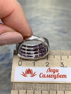 *Кольцо р.17 Аметист арт. SM-R02918-X-W-Pur-X-W-827 вес 5,44 г - фото 257733 *Кольцо р.17 Аметист арт. SM-R02918-X-W-Pur-X-W-827 вес 5,44 г - фото 257733