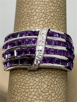 *Кольцо р.18 Аметист арт. SM-R02918-X-W-Pur-X-W-831 вес 6,31 г - фото 257739 *Кольцо р.18 Аметист арт. SM-R02918-X-W-Pur-X-W-831 вес 6,31 г - фото 257739