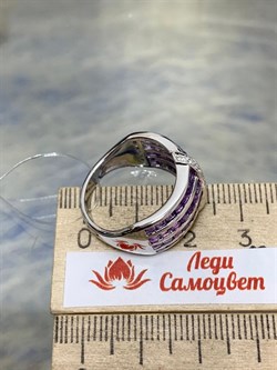 *Кольцо р.18 Аметист арт. SM-R02918-X-W-Pur-X-W-831 вес 6,31 г - фото 257745 *Кольцо р.18 Аметист арт. SM-R02918-X-W-Pur-X-W-831 вес 6,31 г - фото 257745