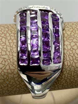 *Кольцо р.18 Аметист арт. SM-R02918-X-W-Pur-X-W-831 вес 6,31 г - фото 257746 *Кольцо р.18 Аметист арт. SM-R02918-X-W-Pur-X-W-831 вес 6,31 г - фото 257746