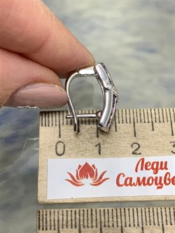 *Серьги Аметист арт. SM-E00743-X-W-Pur-X-W-543 вес 5,74 г - фото 257770