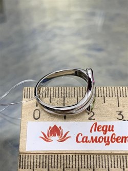 *Кольцо р.18,5 Родолит Хризолит арт. SM-R02898-X-W-SO-X-lil-270 вес 3,34 г - фото 257922