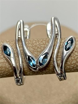 *Серьги Топаз Лондон арт. SM-E00729-X-W-LB-X-X-062 вес 3,82 г - фото 257989 *Серьги Топаз Лондон арт. SM-E00729-X-W-LB-X-X-062 вес 3,82 г - фото 257989