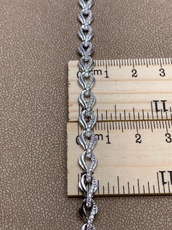 *Браслет р.18 Белый Фианит цв Белое арт. 05-0508-00-401-1120-32-934 вес 8,32 г - фото 258050 *Браслет р.18 Белый Фианит цв Белое арт. 05-0508-00-401-1120-32-934 вес 8,32 г - фото 258050