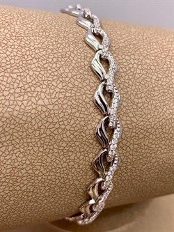 *Браслет р.18 Белый Фианит цв Белое арт. 05-0508-00-401-1120-32-934 вес 8,32 г - фото 258053 *Браслет р.18 Белый Фианит цв Белое арт. 05-0508-00-401-1120-32-934 вес 8,32 г - фото 258053