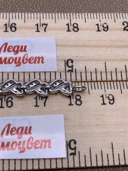 *Браслет р.18 Белый Фианит цв Белое арт. 05-0515-00-401-1120-33-017 вес 9,46 г - фото 258060 *Браслет р.18 Белый Фианит цв Белое арт. 05-0515-00-401-1120-33-017 вес 9,46 г - фото 258060